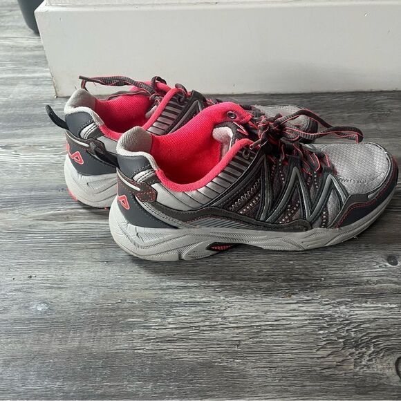 Women's Fila Headway 6 Trail Running Shoe Metallic Silver/Castlerock/Diva Pink - Picture 3 of 10